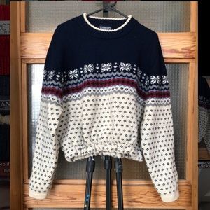 Vintage Reworked Cropped Wool Sweater.